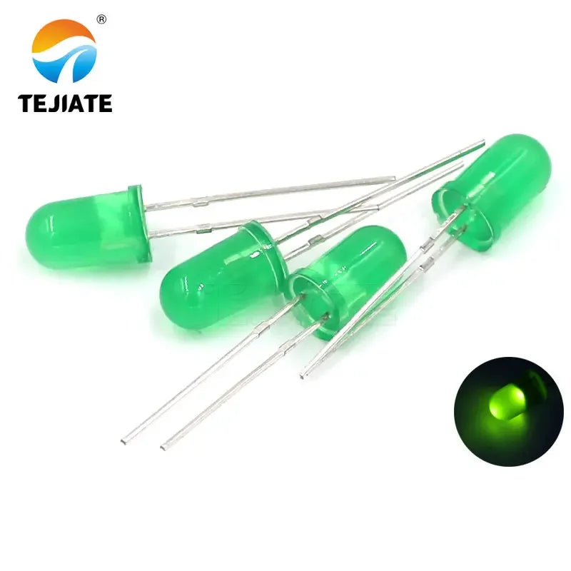 50PCS / 1Lot TEJIATE 5MM LED Lamp Full Double Color White Red Yellow Blue Green Purple Fast Response Long Using Life