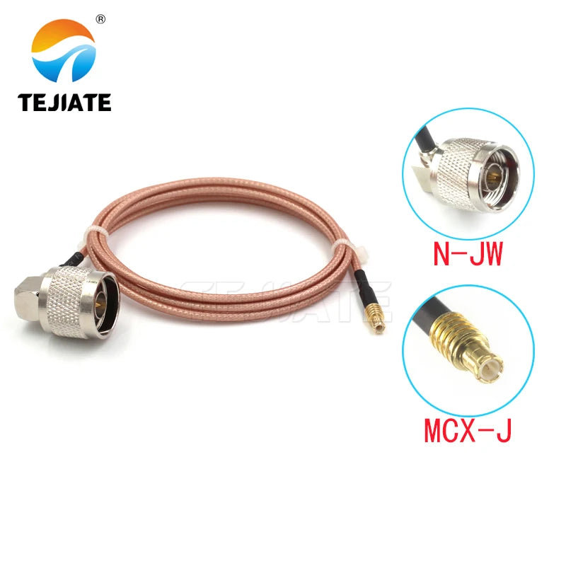 1PCS TEJIATE Adapter Cable N To MCX Type NJW Convert MCXJ 8-90CM 1M 1.5M 2M Length Connector RG316 Wire