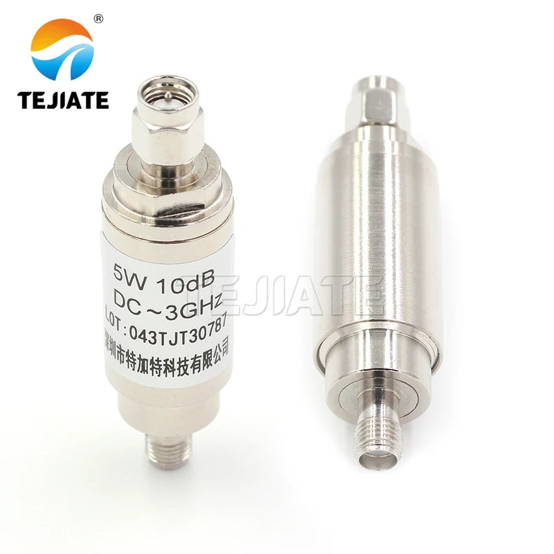 1PCS SMA-JK 5W Male to Female RF Fixed Coaxial Attenuator DC-3GHz 1-30DB SMA Type Connector