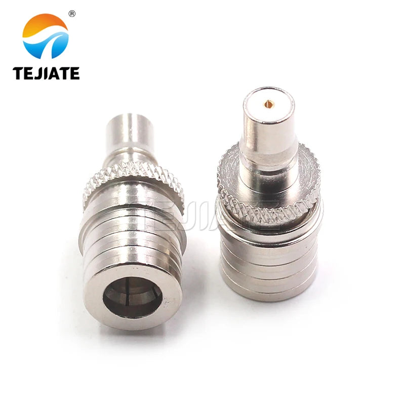 1PCS Copper QMA Adapter QMA Male to QMA Female Straight RF Coaxial Adaptor 50 Ohm Converter TEJIATE Connectors Wholesales