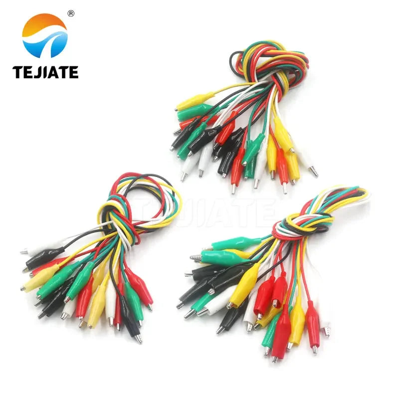 1Lot/10pcs cable length 50cm crocodile clip 35mm 28mm double headed crocodile cable