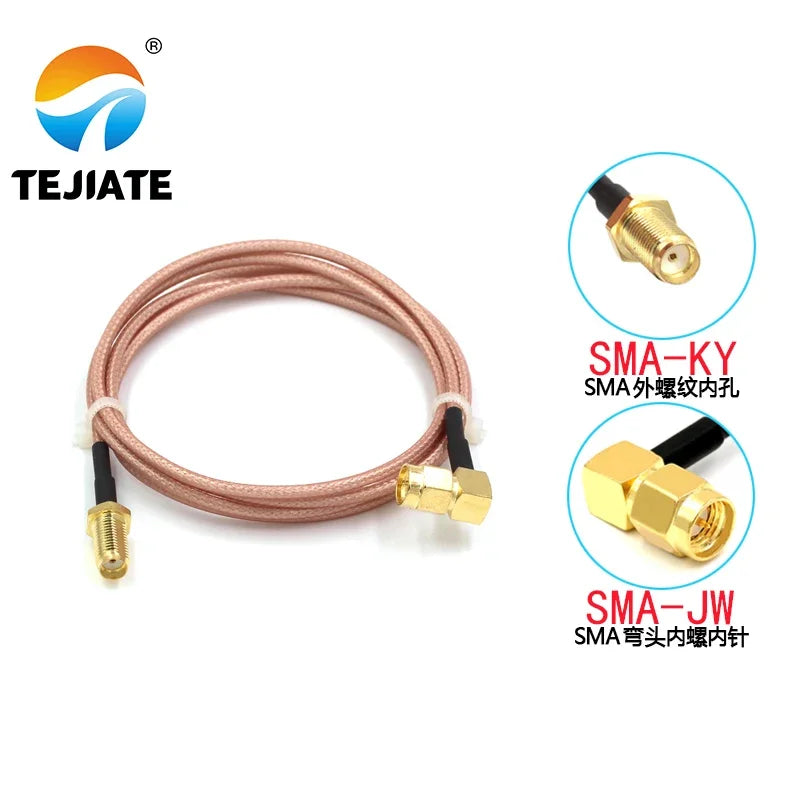 1PCS TEJIATE SMA Adapter Cable SMA-JW To SMA-KY 8-90CM 1M 1.5M 2M Length Connector RG316 Wire