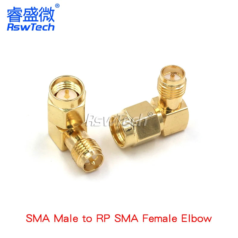 1PCS Double Way/Double Inverse SMA Connector RPSMA-JJ KK JWK KKF KKY Inner Screw Inner Hole/Inner Pin L Type Adapter