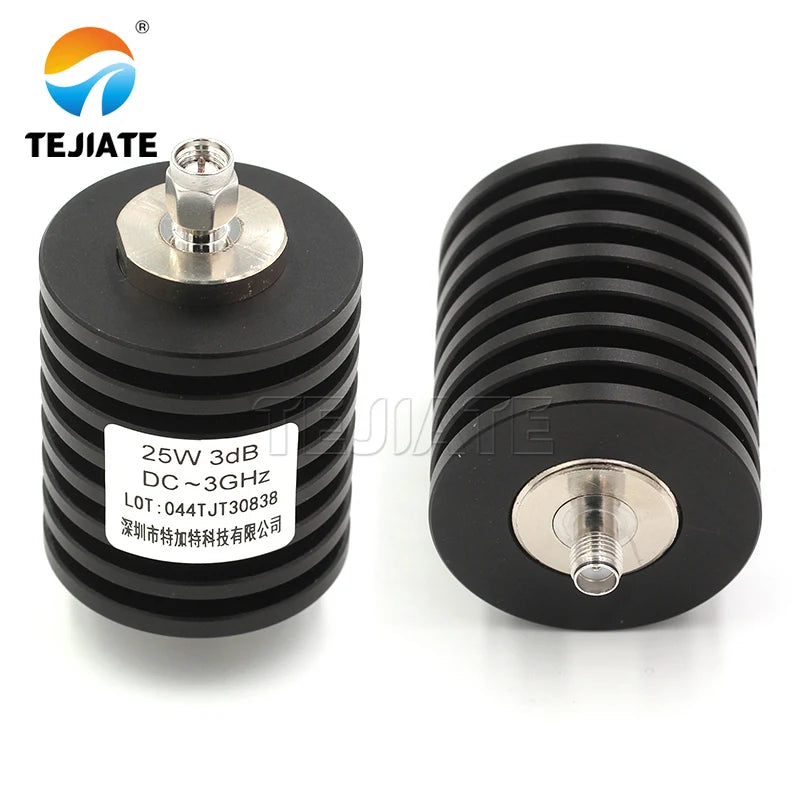 1PCS SMA-JK 25W RF Coaxial RF Attenuator DC-3GHz Male and Female 2DB 3DB 5DB 10DB 15DB to 40DB
