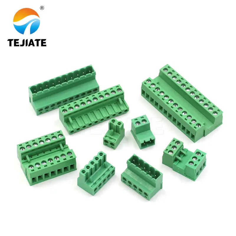 Solder-free butt 2EDG 5.08mm plug-in 2EDGRK5.08 plug-in green terminal block 2p-12p