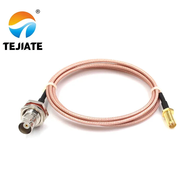 1PCS TEJIATE Adapter Cable BNC To RPSMA Type BNC-K Convert RPSMA-KY 8-90CM 1M 1.5M 2M Length Connector RG316 Wire