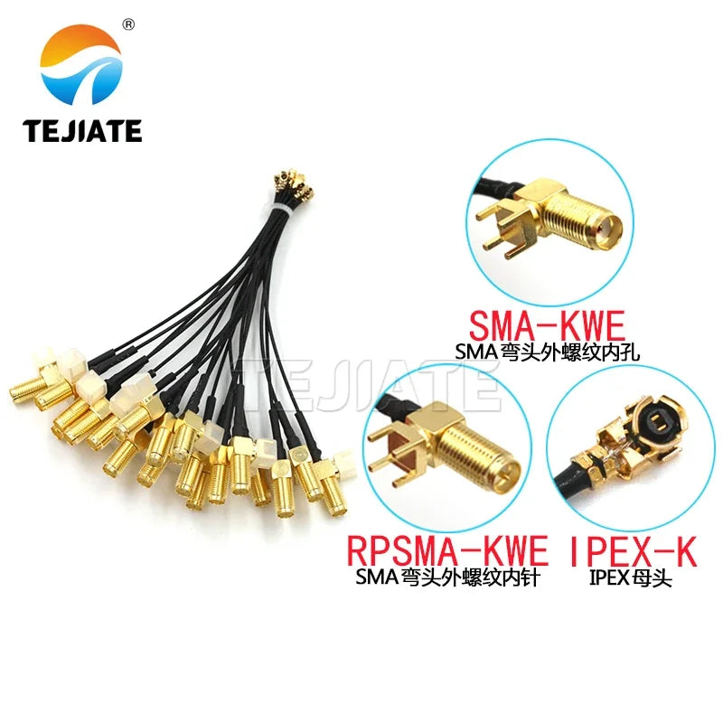 1PCS RF Antena UFL Seat to SMA-KWE curved WIFI module antenna SMA-KWE to RF Antena UFL Seat cable