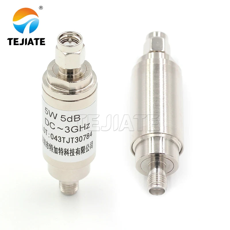 1PCS SMA-JK 5W Male to Female RF Fixed Coaxial Attenuator DC-3GHz 1-30DB SMA Type Connector