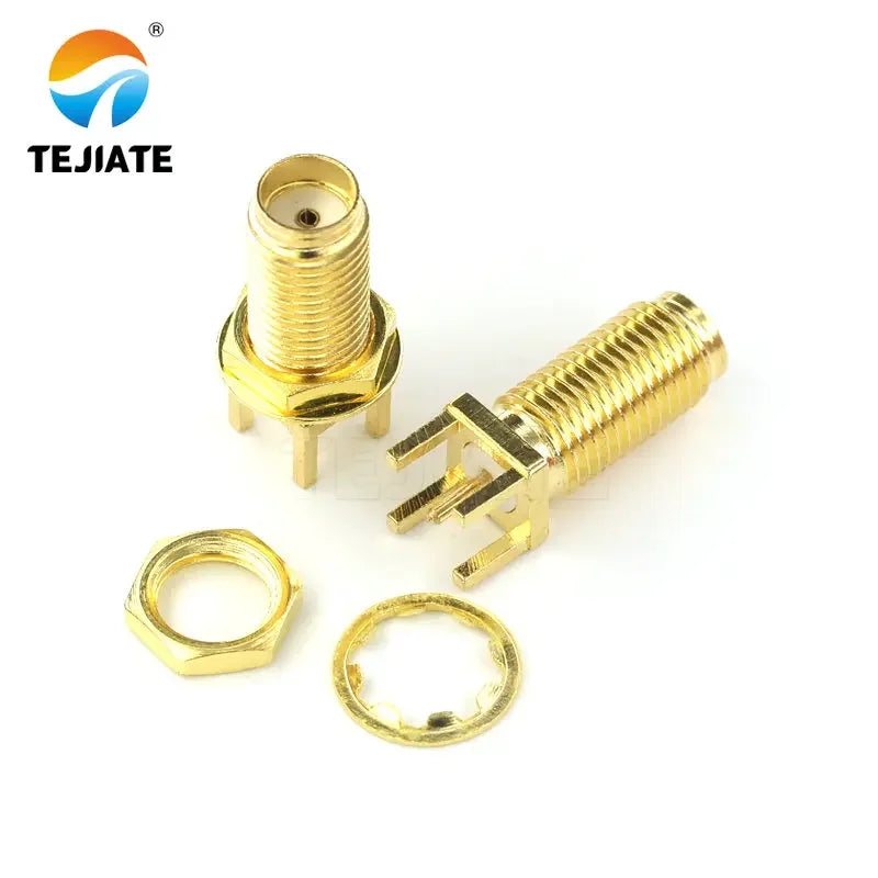 5PCS SMA-KE Connerctor SMA-KWE Adapter Straight /Bent Header Square/Skew Foot Base Outer screw Inner Pin/Hole