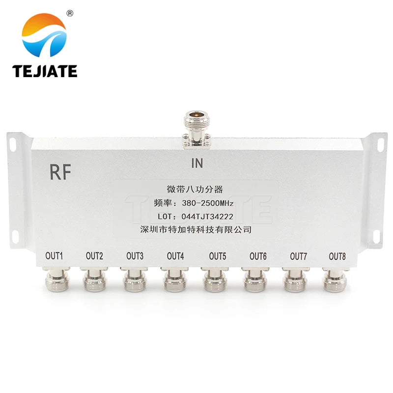 1PCS N-type power divider 380-2500Mhz 2.4G base station combiner power divider one division eight power divider
