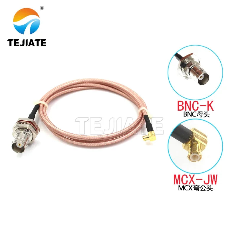 1PCS MCX to BNC adapter line BNC female to MCX-JW MCX-J MCX-K RF line RG316 extension line impedance 50 ohms
