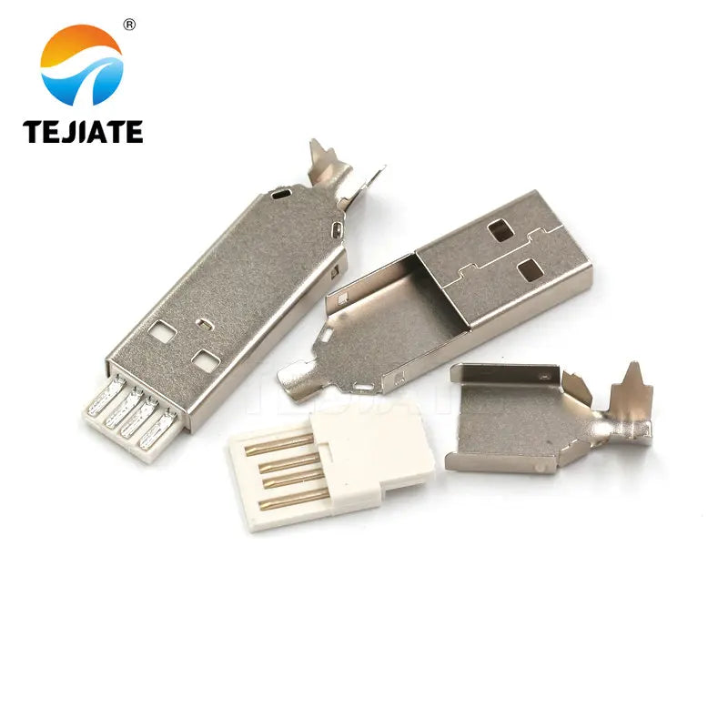 10PCS USB male USB interface A-type plug connector combination/with shell/solder wire/solder board/straight insertion/SMT