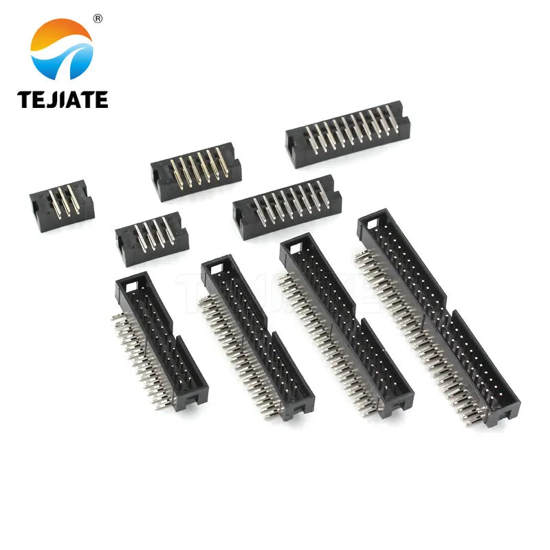 5pcs Simple horn seat cable plug JTAG socket 2.54MM straight and curved pin DC3-10/14/16/20/50P