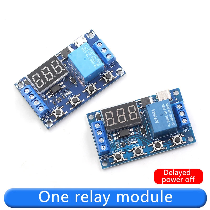 One Relay MICRO Interface Type-C Interface Module Delayed Power Off Cycle Timing Circuit Switch