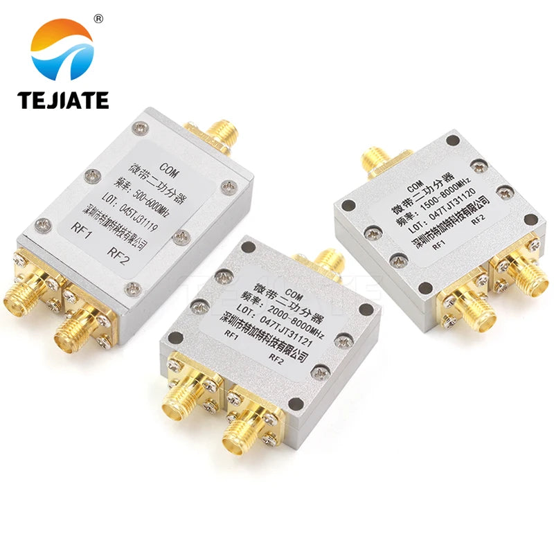 1PCS SMA Power Divider One to Two 0.5-8G 0-6000MHz Microstrip Splitters RF Combiner