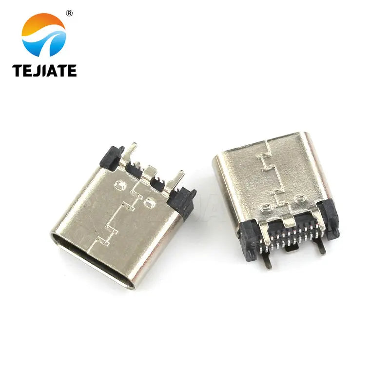 5PCS type-c female socket direct insertion SMT socket USB-3.1 6P16P 4-pin high-definition transmission interface fast charging