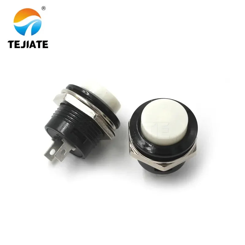 2PCS Button Switch Button Jog Switch R13-507 16MM Circular Self-locking Reset Switch, 2 Red And Green