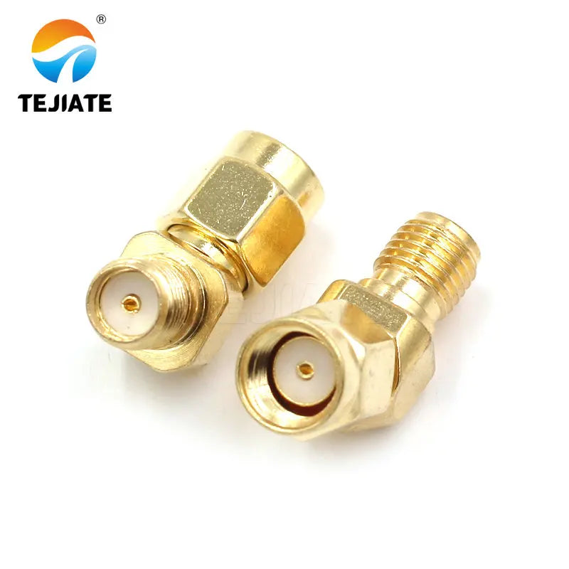 1PCS SMA adapter connector L-type 135 degree male female 45 degree RF adapter antenna connector SMA coaxial pure copper