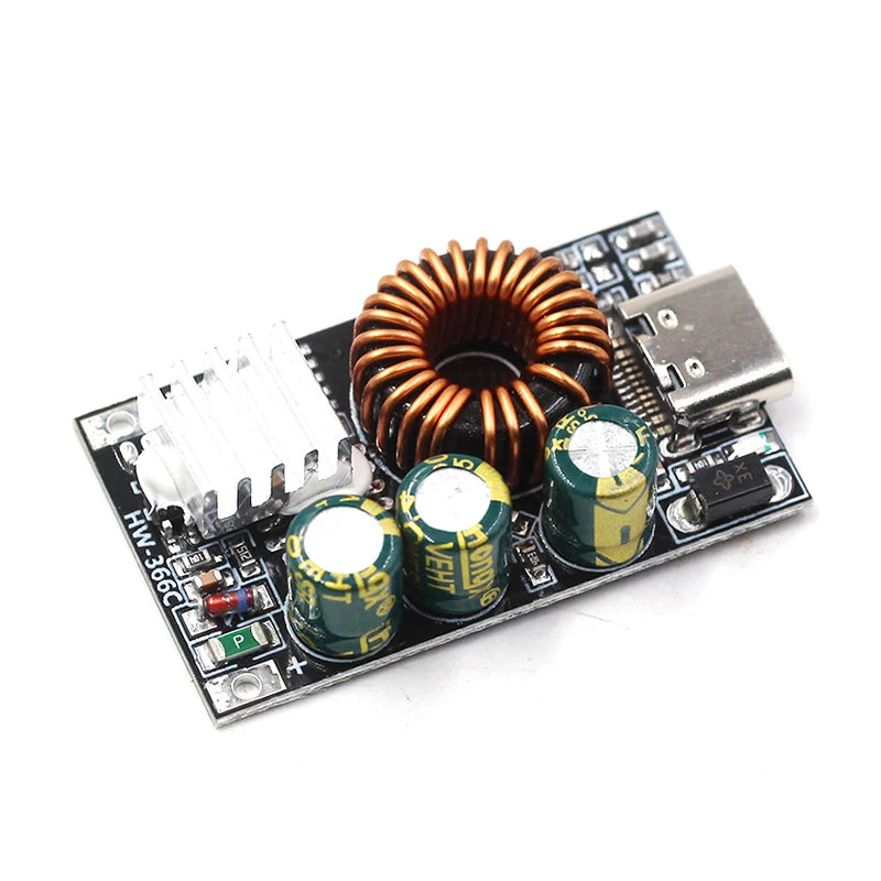 TPS61088 High Power Boost Module DC-DC Single Cell Lithium Battery 12V 24V USB Mobile Phone Fast Charge QC2.0 QC3.0 TYPE-C