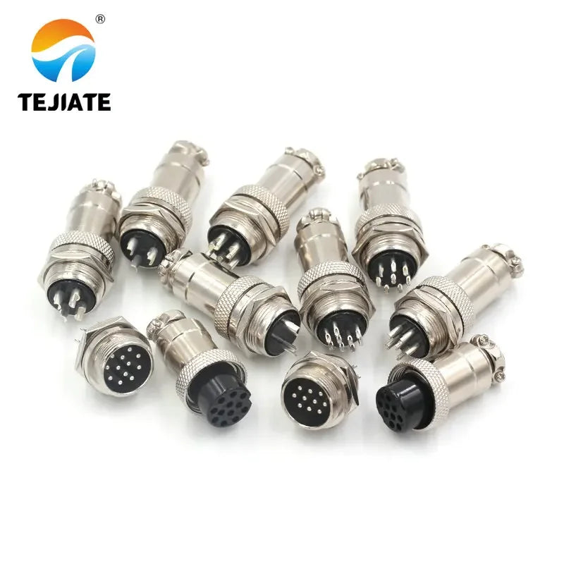 1 set of aviation plug GX20-2P/3P/4P/5P/6P/7P/8P/9P/10P/12P core 20mm socket aviation plug + socket