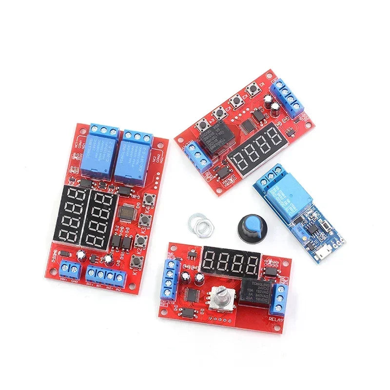 Multi-Mode Delay Timer Relay Module 5V 12V 24V With Enclosure Delay Relay With Knob Wide Voltage Trigger Delay Relay