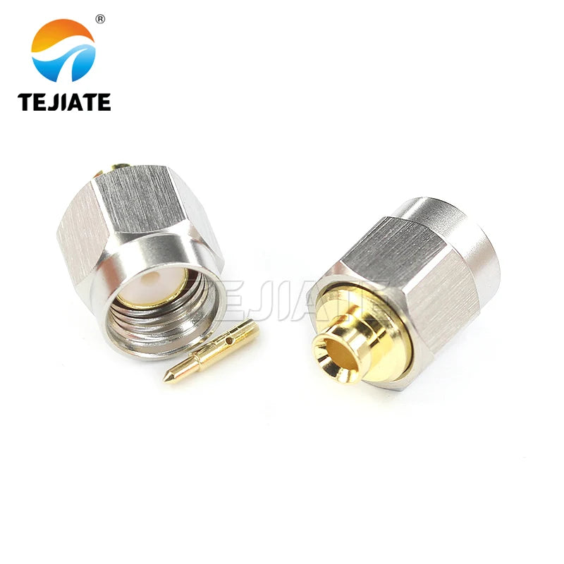 1PCS SMA-J/JB/JW Stainless Steel High Frequency for RG58/RG142 Wiring Semi-flexible Stell Unwired Connector
