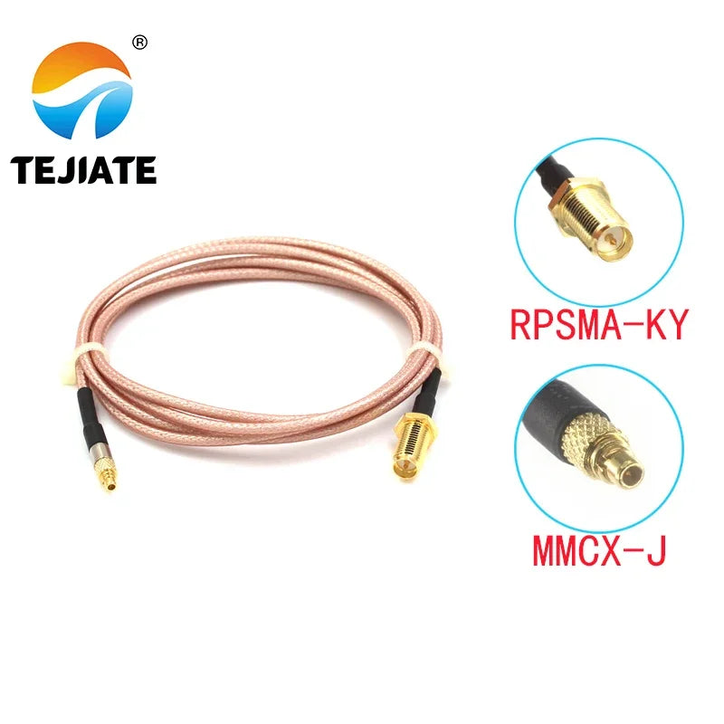 1PCS TEJIATE Adapter Cable MMCX To RPSMA Type MMCX-J Convert RPSMA-KY 8-90CM 1M 1.5M 2M Length Connector RG316 Wire