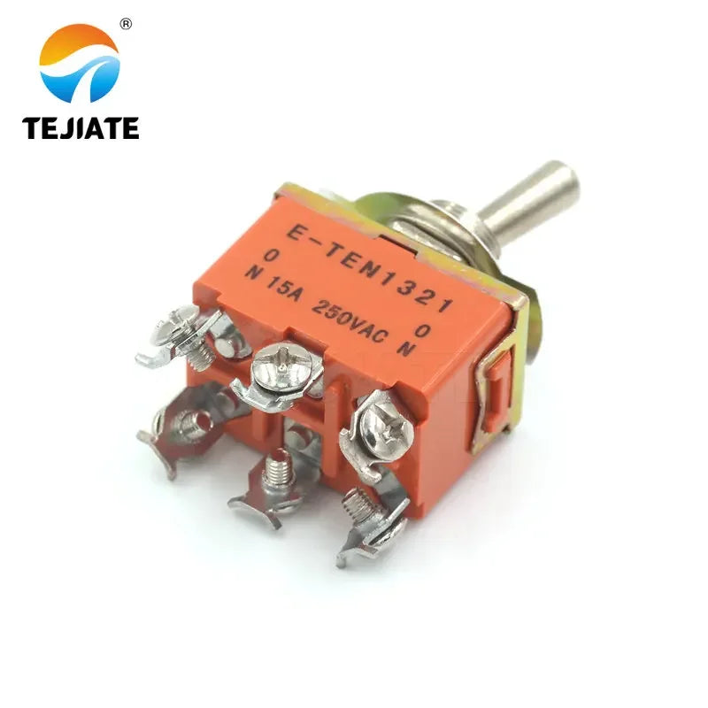 Power Switch E-TEN1321 15A 250V AC 6PIN ON-OFF 12mm Toggle / Rocker