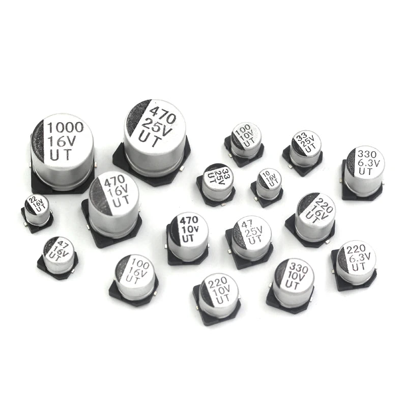 10PCS paster Aluninum Electrolytic Capacitor SMD 16V 25V 35V 50V 100UF 220UF 470UF 47UF  Surface Mount 2200UF