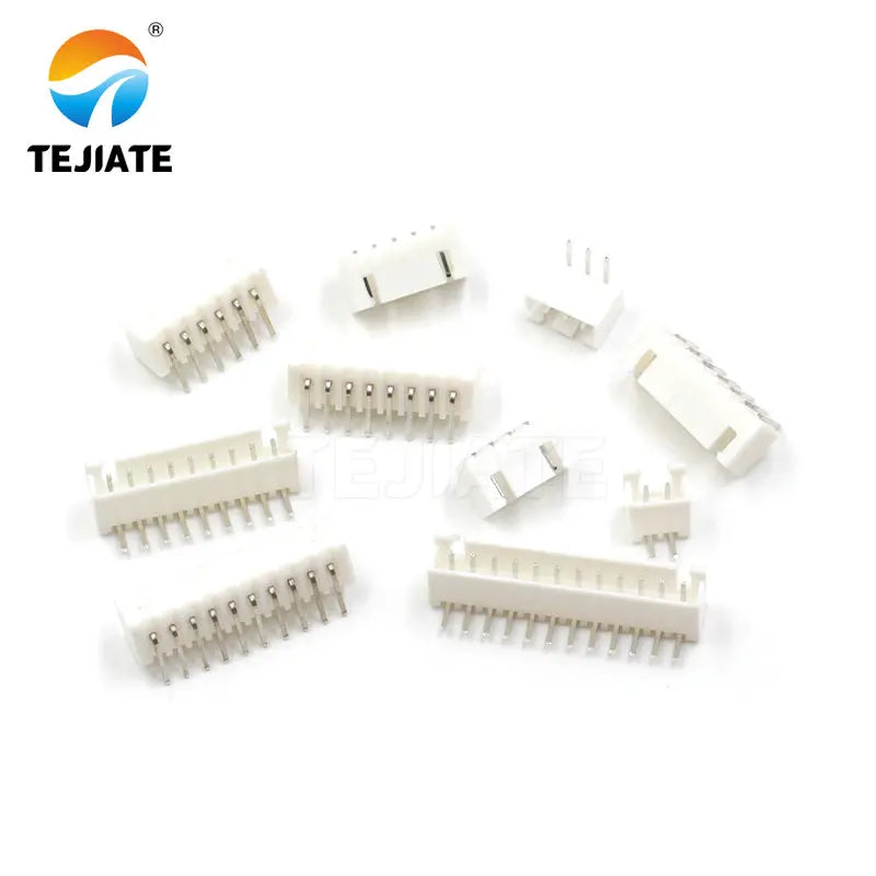 50PCS Bent Pin Holder Connection Terminal XH2.54 2/3/4/5/6/7/8/9/10/12P 2.54mm Spacing 90° Connector Electronic Adapter White