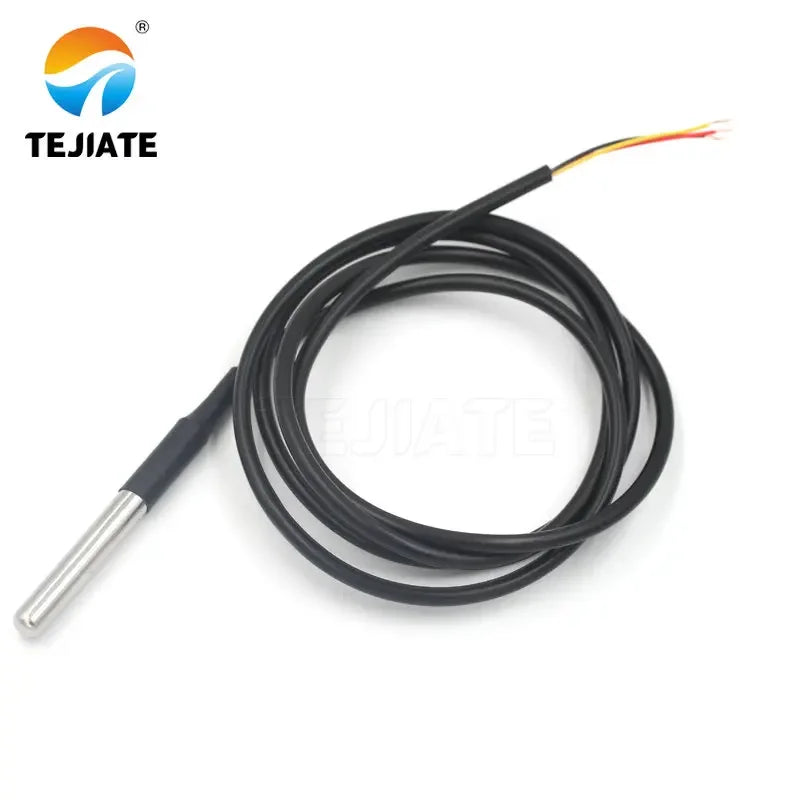 1PCS temperature sensor DS18B20 probe module electronic diy kit ds18b20 chip waterproof wire 1 2 3M stm32 drduion learn board