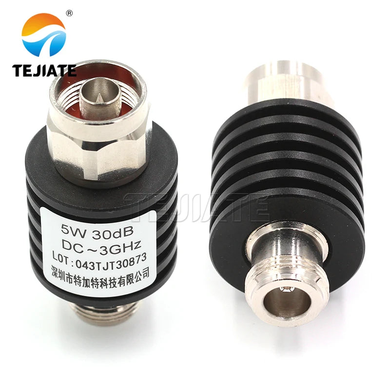 1PCS N-JK 5W RF Coaxial Male and Female Attenuator Frequency Fixed Connector 1DB to 40DB