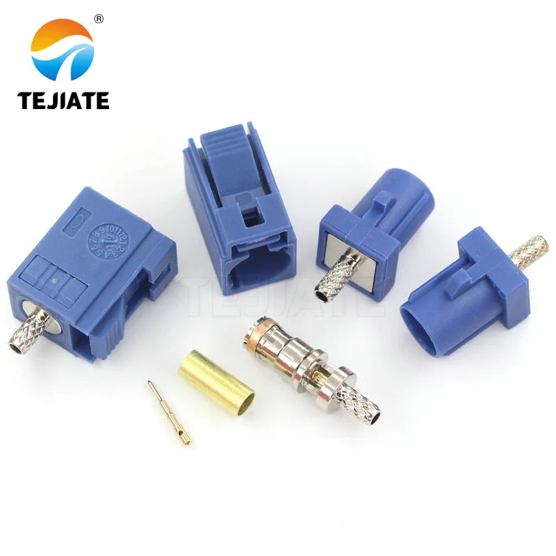 1PCS Fakra-c Female and Male Soldering RF Coaxial Connector Radio Crimp Straight Unfinished Line