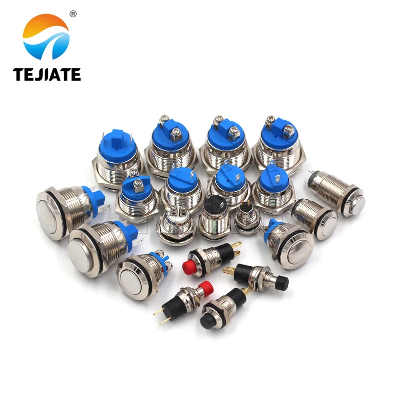 self-locking switch Metal button Waterproof button2A 36Vswitch Horn doorbell car modification
