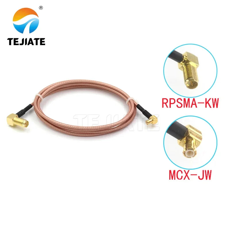1PCS TEJIATE Adapter Cable MCX To RPSMA Type MCX-JW Convert RPSMA-KW 8-90CM 1M 1.5M 2M Length Connector RG316 Wire