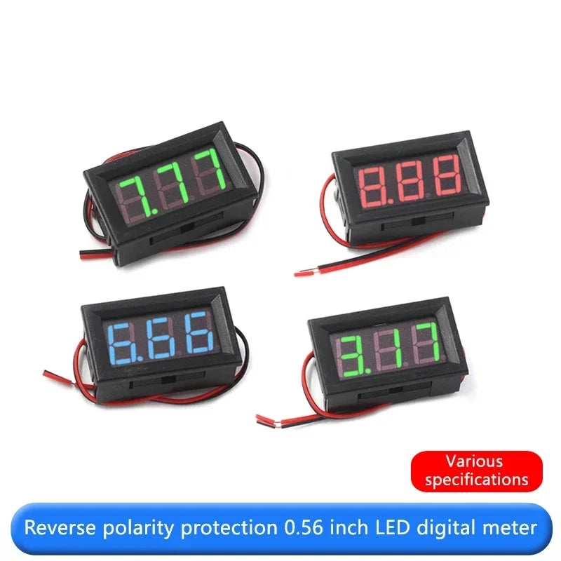 Two-wire voltmeter DC4.5V-120V DC digital display digital voltmeter head indication display digital tube
