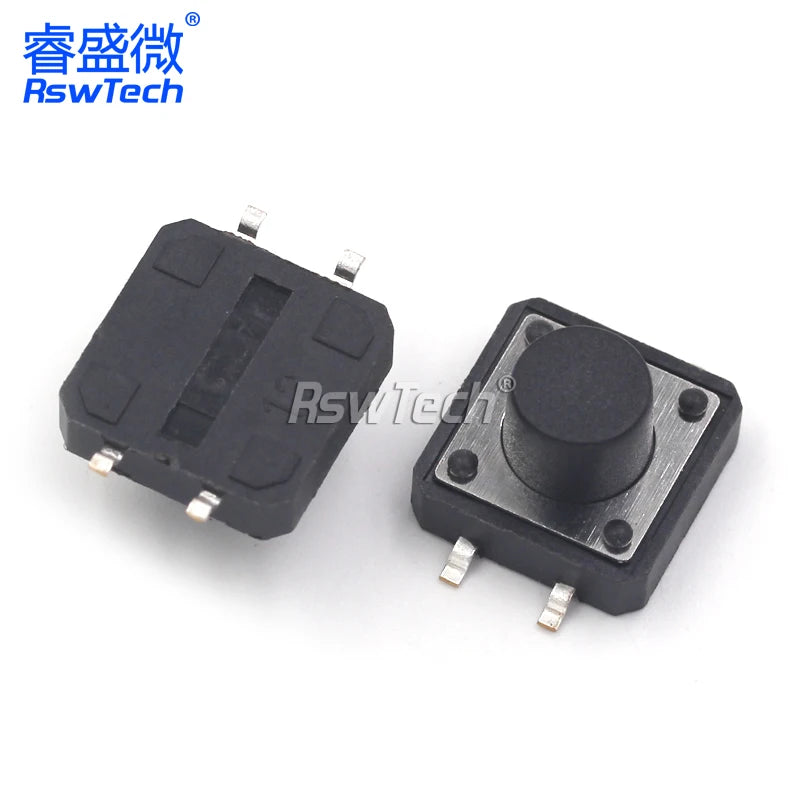 20PCS Paster-type Vertical 4 legs Touch Key Microswitch Erect 4 Foot Button Switch 12*12*4.3/5/6/8/10/13MM