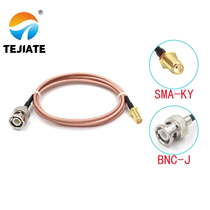 1PCS TEJIATE Adapter Cable BNC To SMA BNC-J Convert SMA-KY 8-90CM 1 1.5 2M Length Connector RG316 Wire