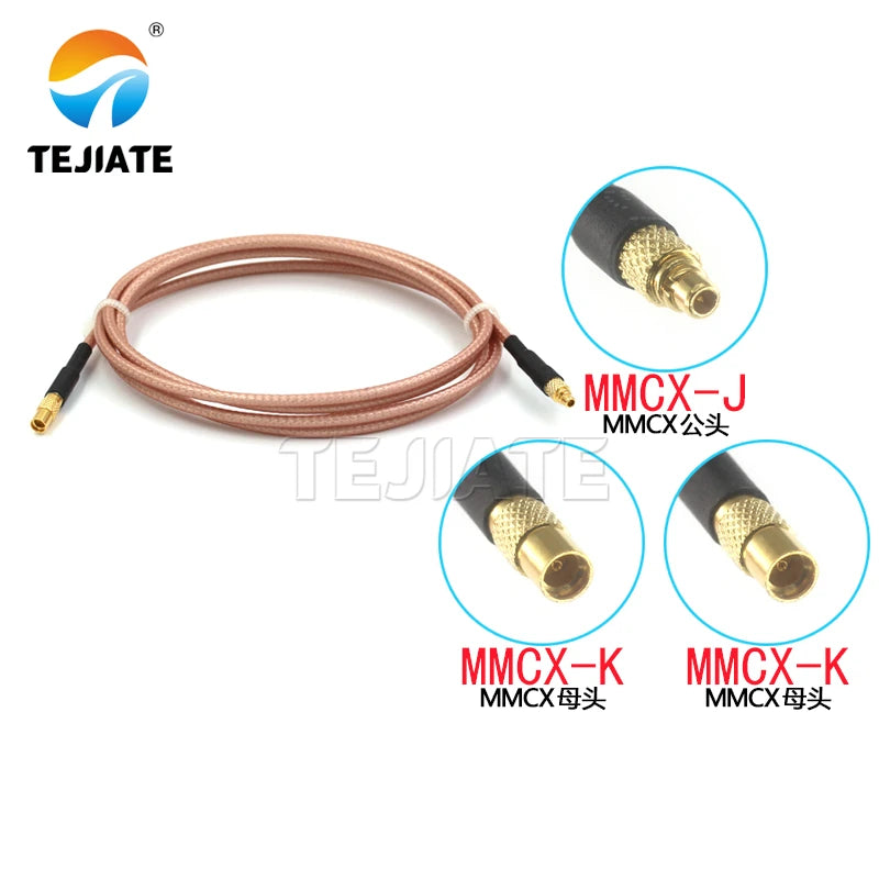 1PCS MMCX to MMCX adapter line MMCX male female to MMCX male female connection line RG316 coaxial line impedance 50 ohms