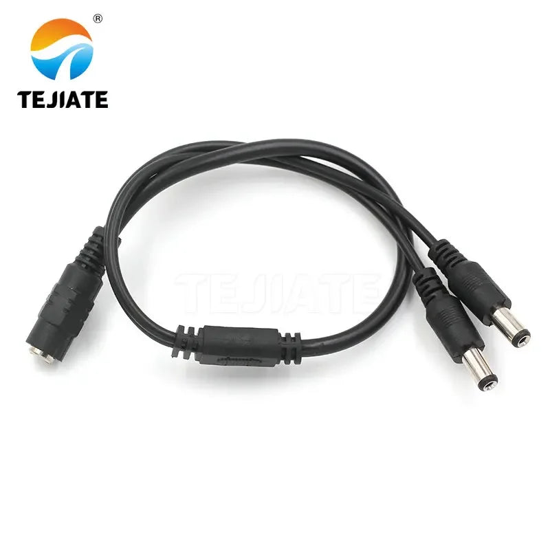 2PCS 12V Female Head Line Male Head DC5.5*2.1 Connection Line Plug Connector Monitoring Power Cord 24V One Minute Drag Two Three
