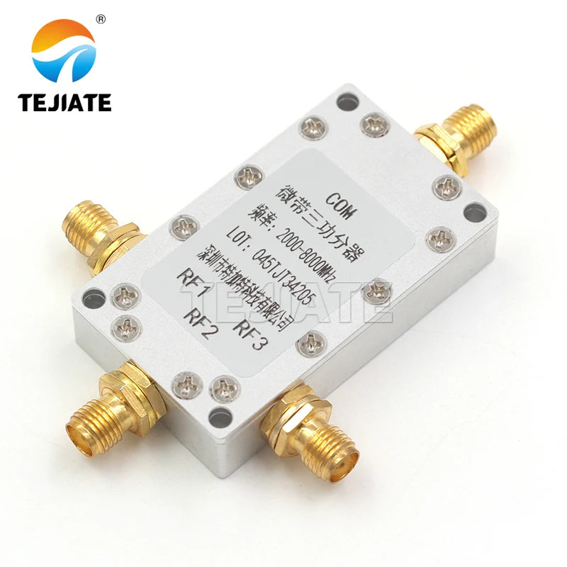 1PCS SMA power divider 2-8G 380-2500MHz WIFI coverage/GPS power divider one on three combiner