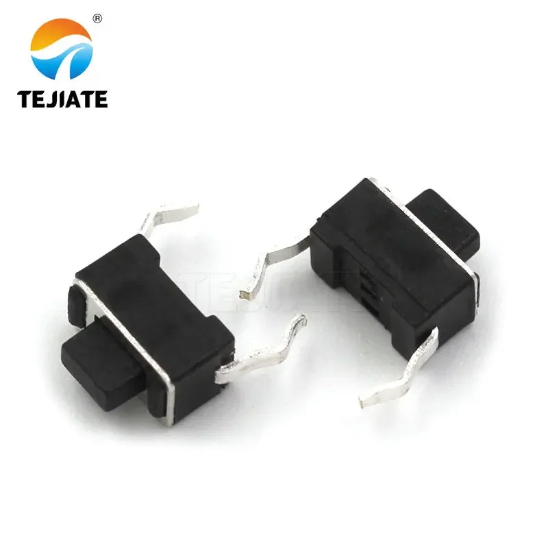 50PCS Patch Direct Insertion Horizontal-type 2 Feet Touch Key Microswitch Copper 2 Foot Side Press Button Switch 3*6*5MM Bracket