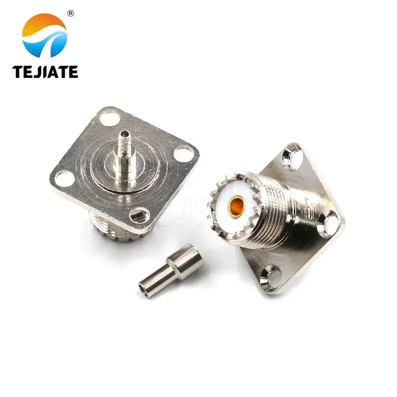 1PCS High Frequency Connector UHF-J/JW/KF 4 Hole Flange Feeder Adapter Electronic Components
