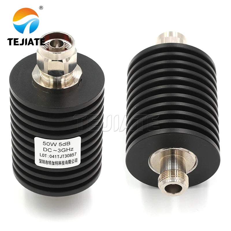 1PCS N-type attenuator N-JK 50W attenuator DC-3GHz 5DB-50DB RF coaxial connector