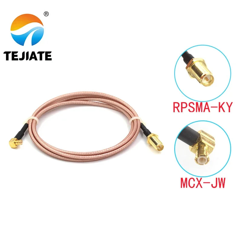 1PCS TEJIATE Adapter Cable MCX To RPSMA Type MCX-JW Convert RPSMA-KY 8-90CM 1M 1.5M 2M Length Connector RG316 Wire