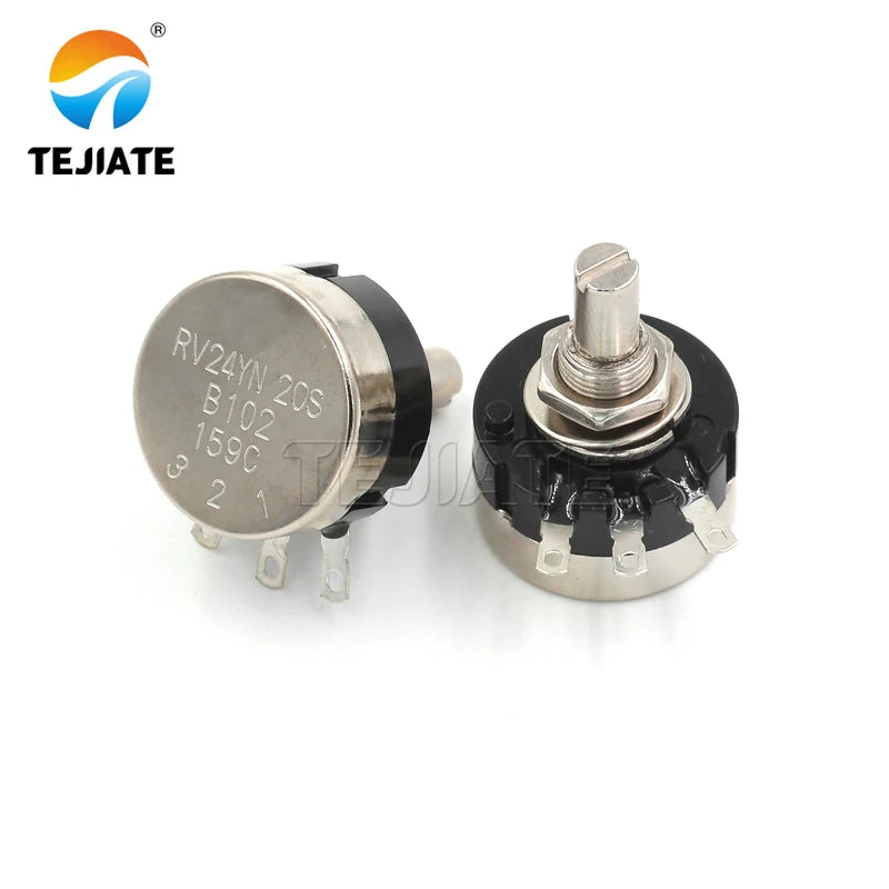 RV24YN20S carbon film potentiometer 1K 2K 10K 100 500K single turn carbon film potentiometer adjustable resistance
