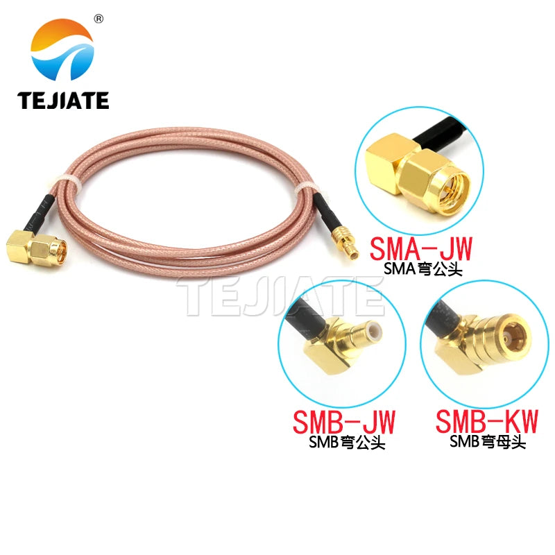 1PCS SMA-JW to SMB-JW SMB-KW adapter wire SMA bend male to SMB bend connecting wire