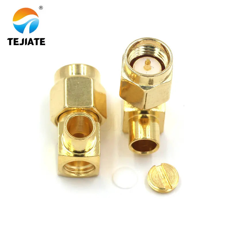 2PCS Factory Price SMA-JB/JWB Straight Female Elbow for RG405 Cable Wireless Pure Copper Connector