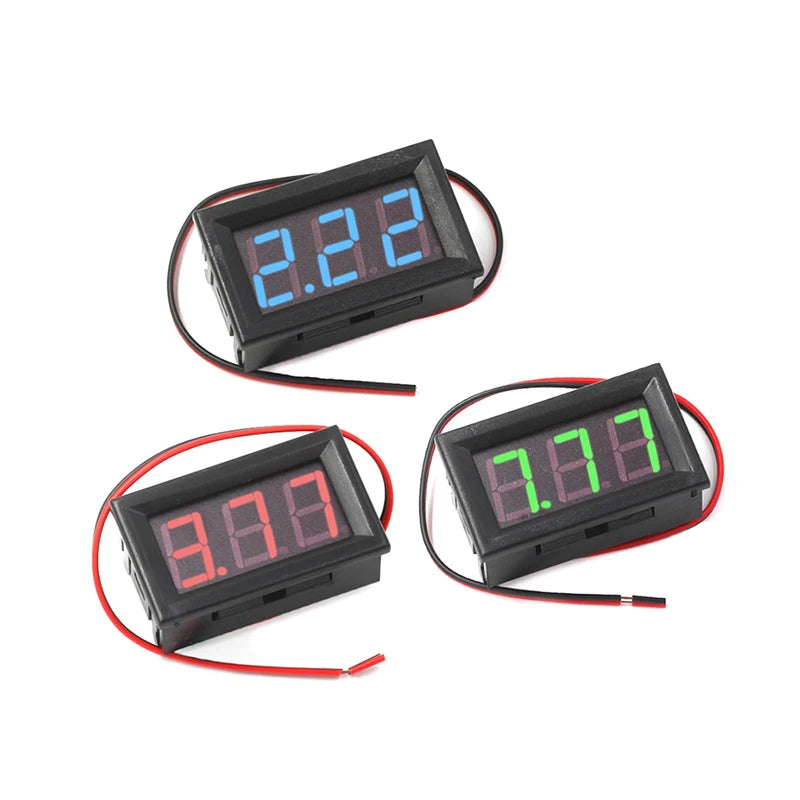 LED 2-wire AC voltmeter digital display 2-wire digital voltmeter head AC220V mains 70V~500V