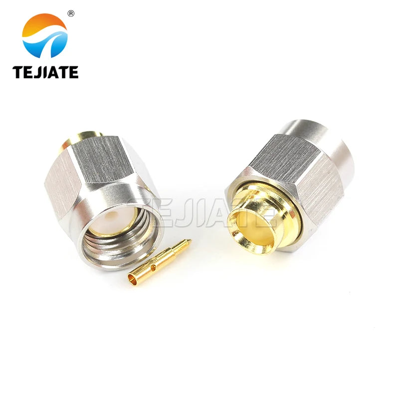 1PCS SMA-J/JB/JW Stainless Steel High Frequency for RG58/RG142 Wiring Semi-flexible Stell Unwired Connector